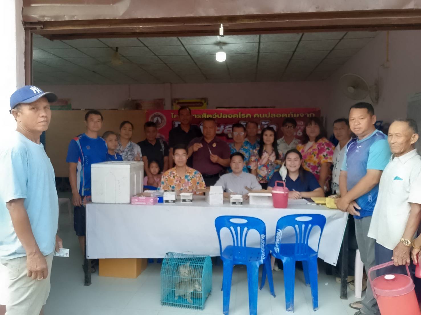 ฉีดวัคซีนป้องกันโรคพิษสุนัขบ้า ประจำปีงบประมาณ พ.ศ.2569 (บ้านสันติธรรม หมู่ 11 ตำบลเม็งราย)