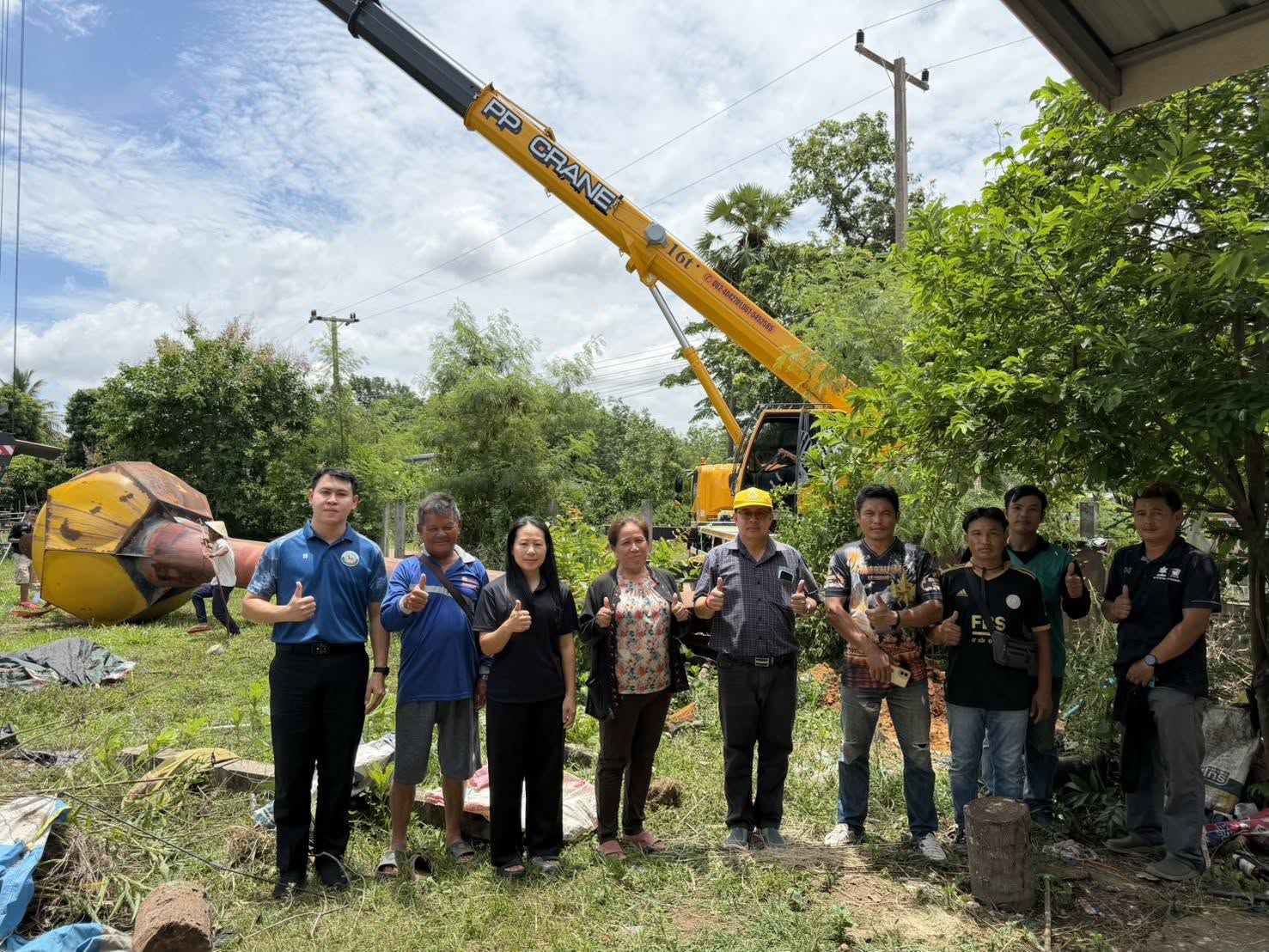 ประชาสัมพันธ์กองช่างลงพื้นที่หลังจากได้รับแจ้งปัญหาความเดือดร้อนของชาวบ้าน เนื่องจากถังน้ำประปาหมู่บ้านมีการชำรุด แล้วไม่สามารถใช้งาน